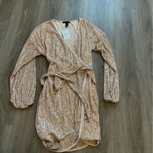 Gold Forever21 sequin dress